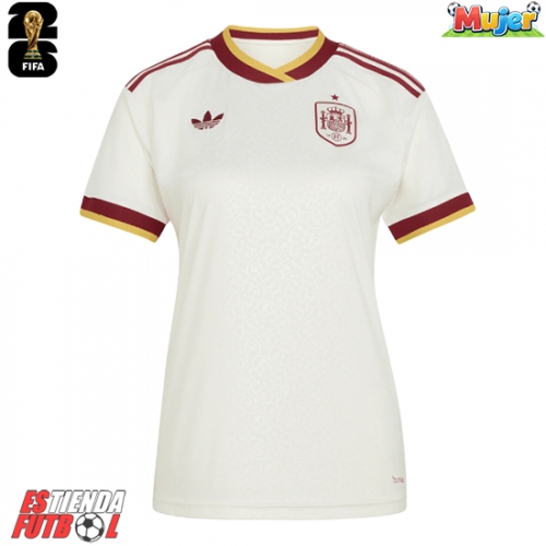 España Segunda Equipación Mujer Mundial 2026 Manga Corta